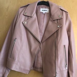 BB Dakota vegan leather pink motor jacket